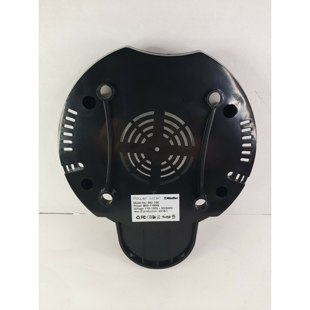 Mueller Power Juicer MU-100 Bottom Panel Replacement Part OEM Black Genuine Used